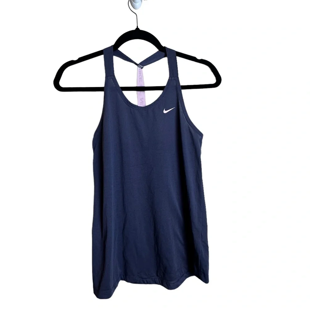 Nike Training Elastika Tank Top in Purple with Pink Accents Womens Size XS - Picture 3 of 16